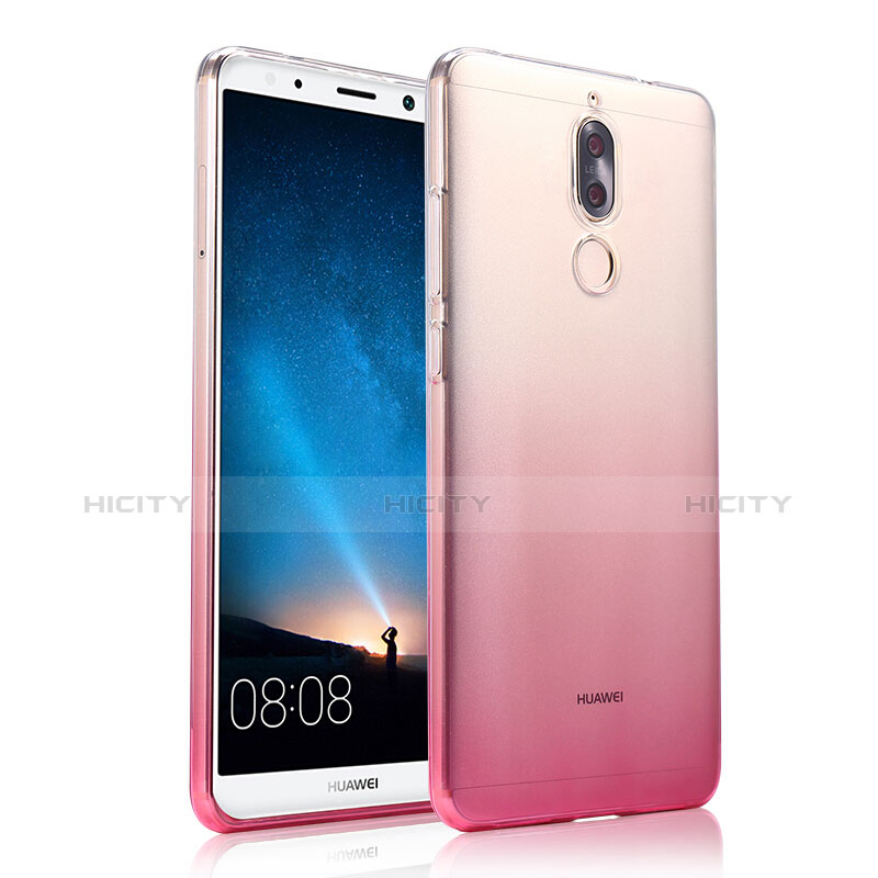 Cover Silicone Trasparente Ultra Sottile Morbida Sfumato per Huawei Maimang 6 Rosa