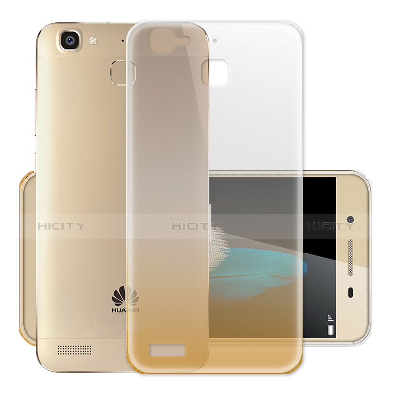 Cover Silicone Trasparente Ultra Sottile Morbida Sfumato per Huawei P8 Lite Smart Oro