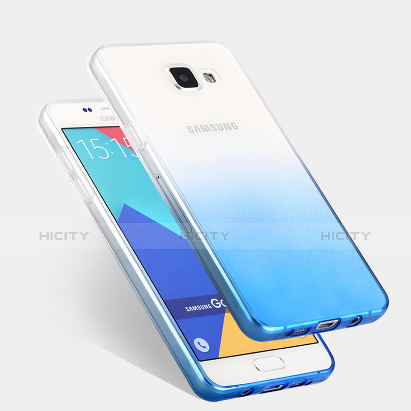 Cover Silicone Trasparente Ultra Sottile Morbida Sfumato per Samsung Galaxy A5 (2016) SM-A510F Blu