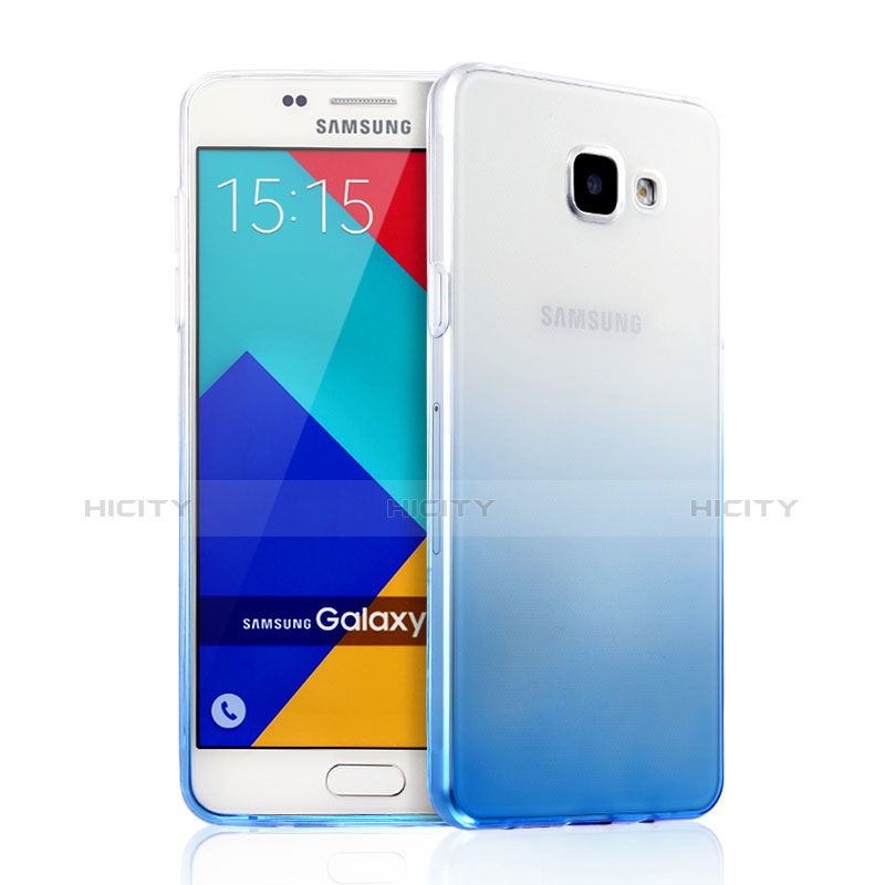 Cover Silicone Trasparente Ultra Sottile Morbida Sfumato per Samsung Galaxy A5 (2016) SM-A510F Blu