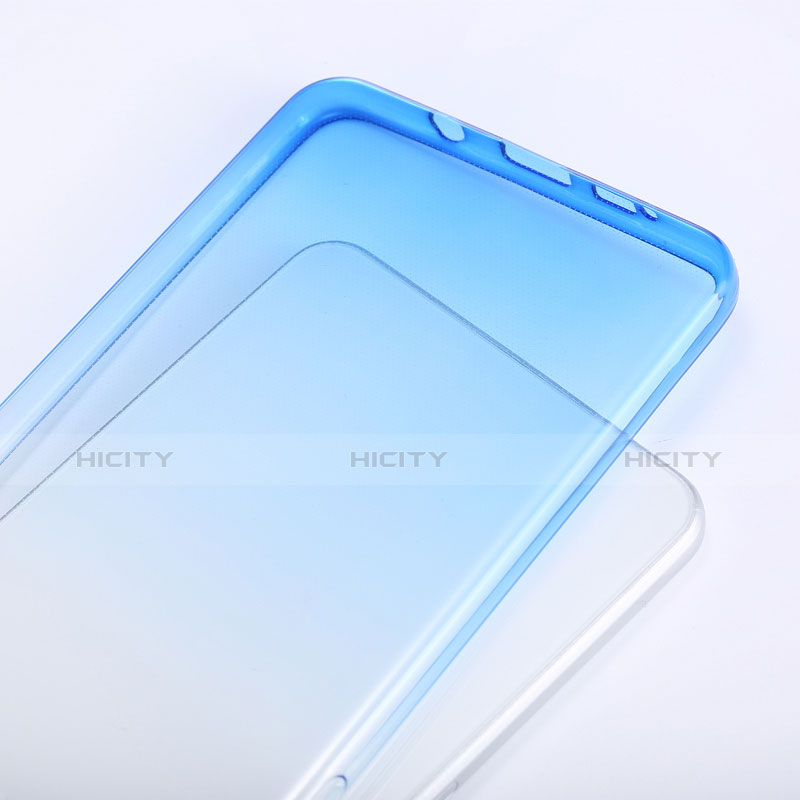 Cover Silicone Trasparente Ultra Sottile Morbida Sfumato per Samsung Galaxy A9 Pro (2016) SM-A9100 Blu