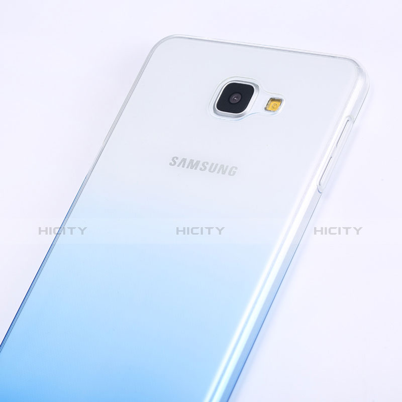 Cover Silicone Trasparente Ultra Sottile Morbida Sfumato per Samsung Galaxy A9 Pro (2016) SM-A9100 Blu