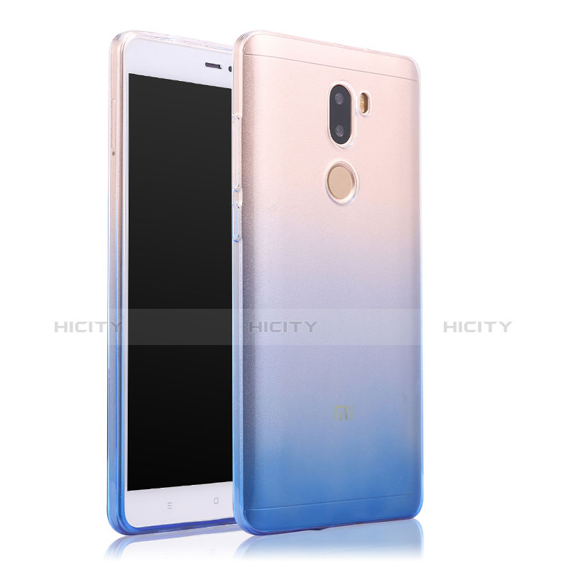 Cover Silicone Trasparente Ultra Sottile Morbida Sfumato per Xiaomi Mi 5S Plus Blu
