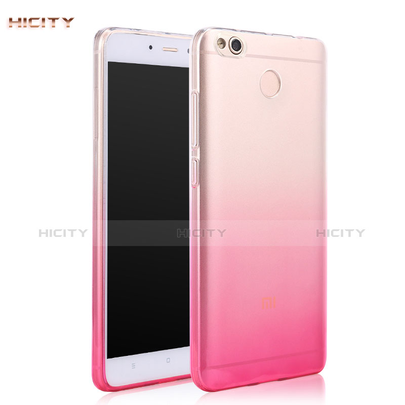 Cover Silicone Trasparente Ultra Sottile Morbida Sfumato per Xiaomi Redmi 4X Rosa