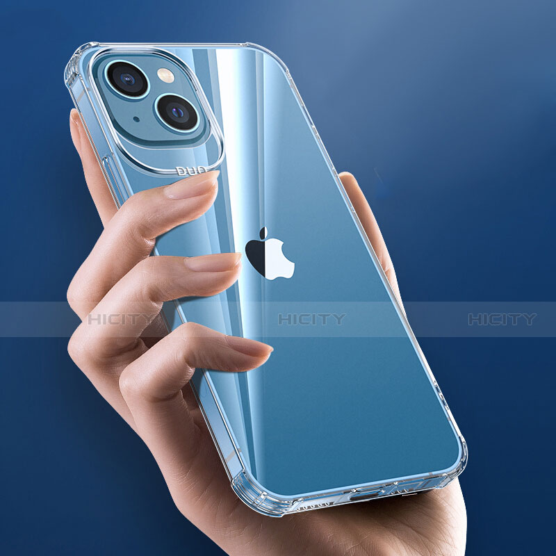 Cover Silicone Trasparente Ultra Sottile Morbida T02 per Apple iPhone 13 Chiaro