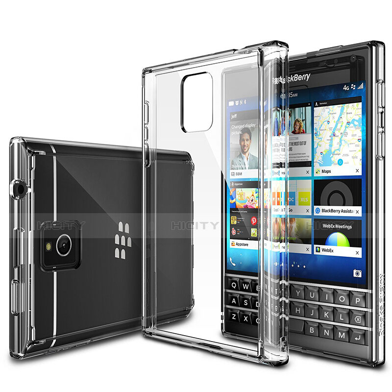 Cover Silicone Trasparente Ultra Sottile Morbida T02 per Blackberry Passport Q30 Chiaro