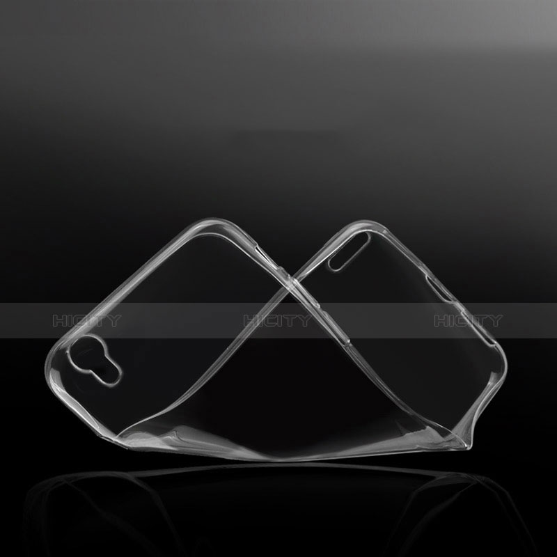 Cover Silicone Trasparente Ultra Sottile Morbida T02 per Huawei Ascend P7 Chiaro