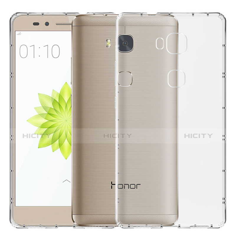 Cover Silicone Trasparente Ultra Sottile Morbida T02 per Huawei Honor 5X Chiaro