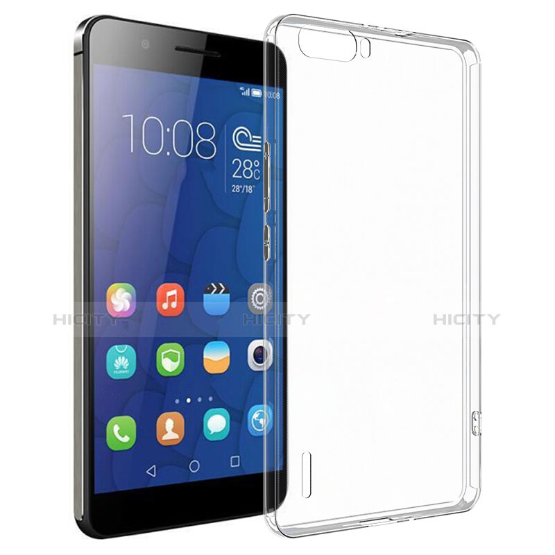 Cover Silicone Trasparente Ultra Sottile Morbida T02 per Huawei Honor 6 Plus Chiaro