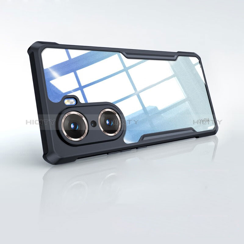 Cover Silicone Trasparente Ultra Sottile Morbida T02 per Huawei Honor 60 Pro 5G Nero