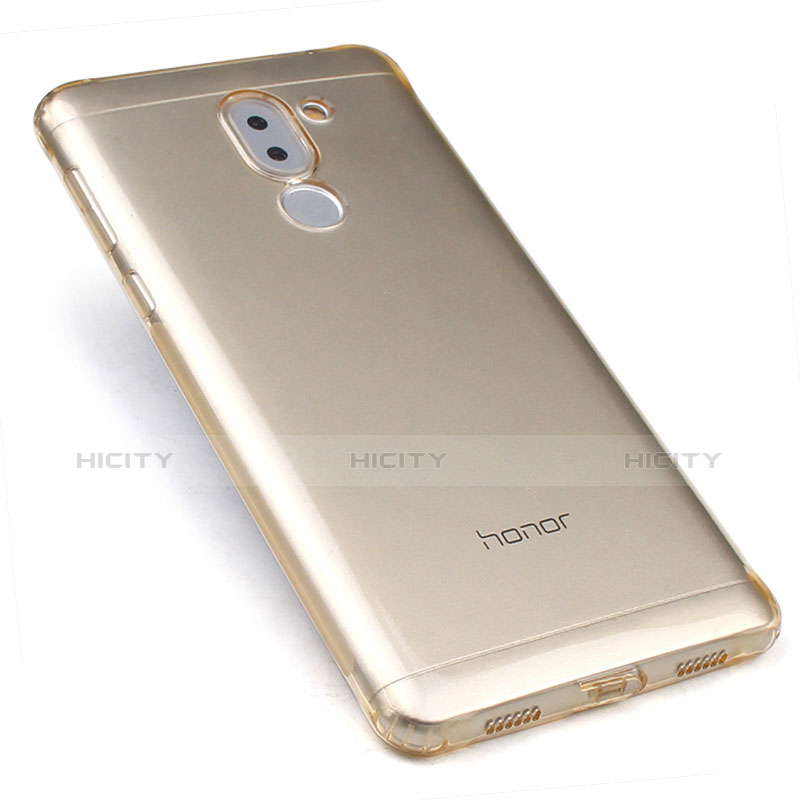 Cover Silicone Trasparente Ultra Sottile Morbida T02 per Huawei Honor 6X Pro Oro