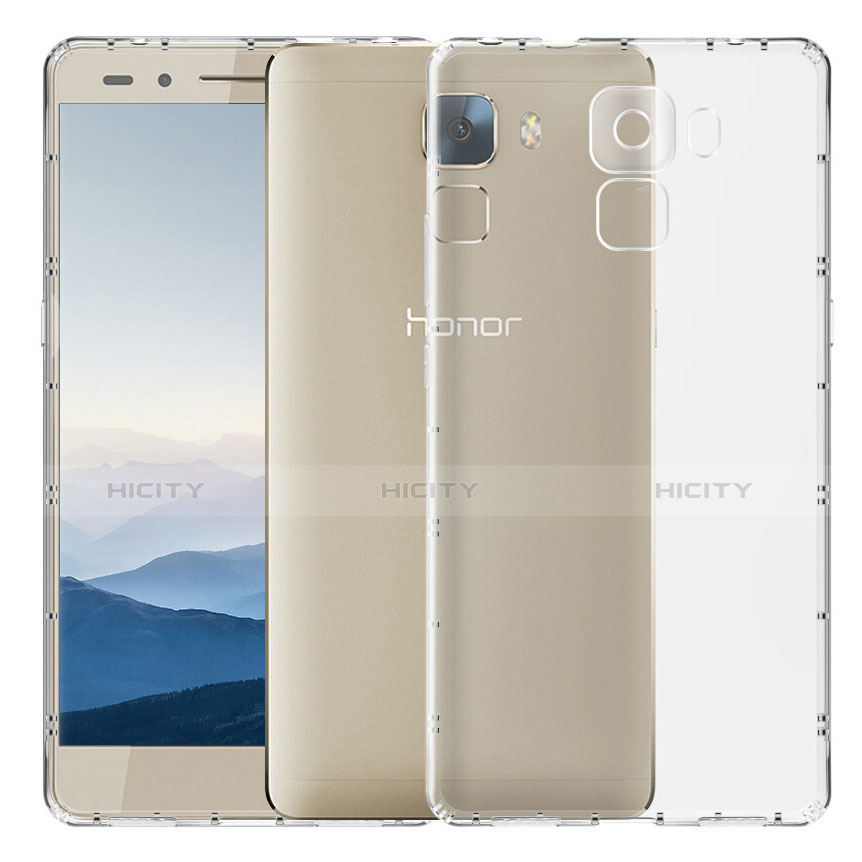 Cover Silicone Trasparente Ultra Sottile Morbida T02 per Huawei Honor 7 Dual SIM Chiaro