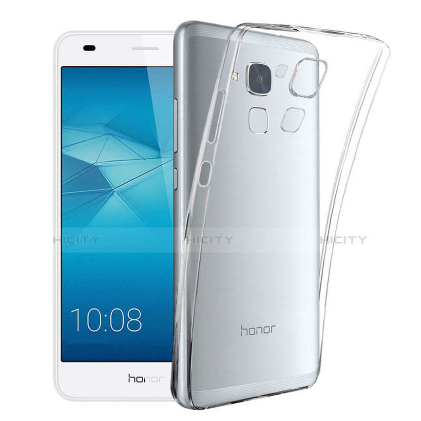 Cover Silicone Trasparente Ultra Sottile Morbida T02 per Huawei Honor 7 Lite Chiaro