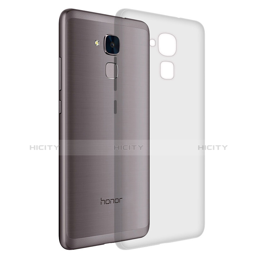 Cover Silicone Trasparente Ultra Sottile Morbida T02 per Huawei Honor 7 Lite Grigio