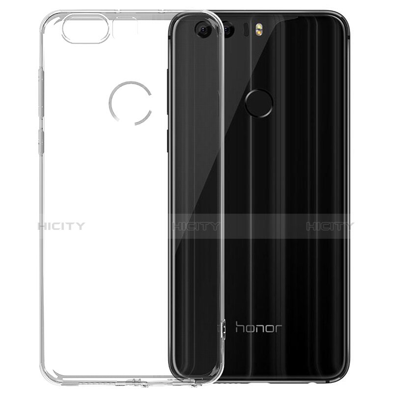 Cover Silicone Trasparente Ultra Sottile Morbida T02 per Huawei Honor 8 Chiaro