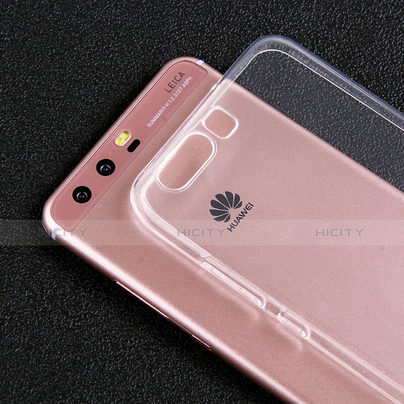 Cover Silicone Trasparente Ultra Sottile Morbida T02 per Huawei P10 Chiaro