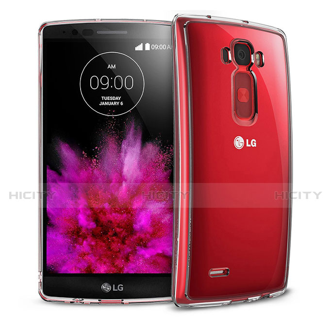 Cover Silicone Trasparente Ultra Sottile Morbida T02 per LG G Flex 2 Chiaro