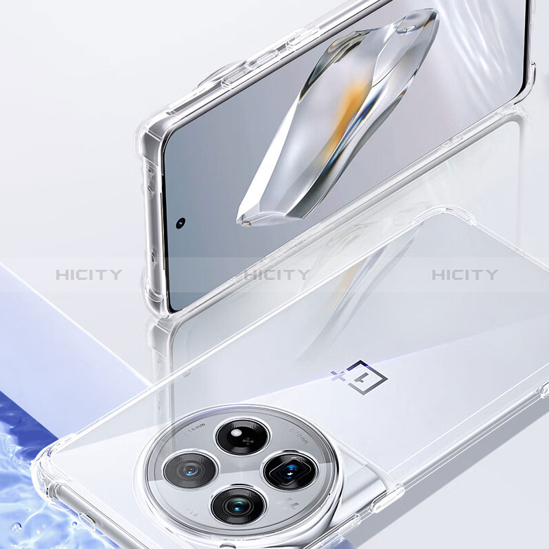 Cover Silicone Trasparente Ultra Sottile Morbida T02 per OnePlus 12 5G Chiaro
