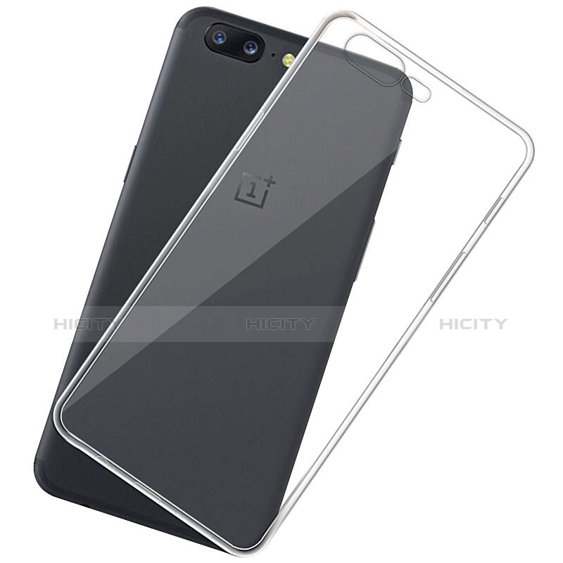 Cover Silicone Trasparente Ultra Sottile Morbida T02 per OnePlus 5 Chiaro