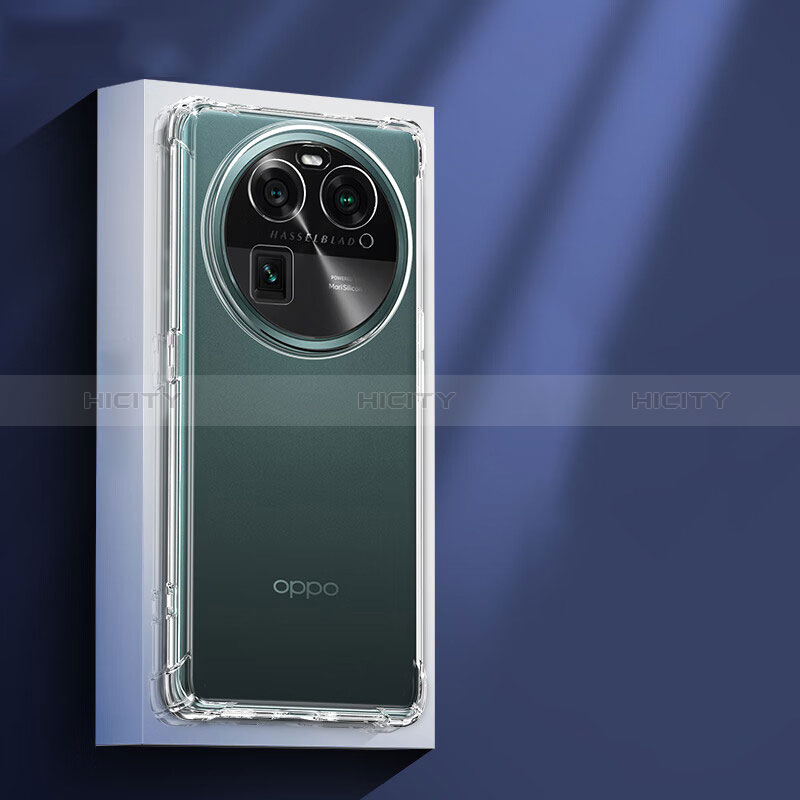 Cover Silicone Trasparente Ultra Sottile Morbida T02 per Oppo Find X6 5G Chiaro