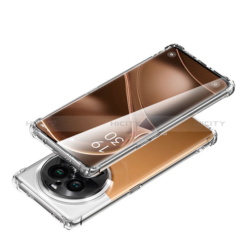 Cover Silicone Trasparente Ultra Sottile Morbida T02 per Oppo Find X6 Pro 5G Chiaro