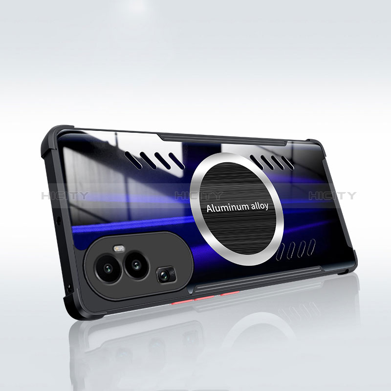 Cover Silicone Trasparente Ultra Sottile Morbida T02 per Oppo Reno10 Pro+ Plus 5G Nero