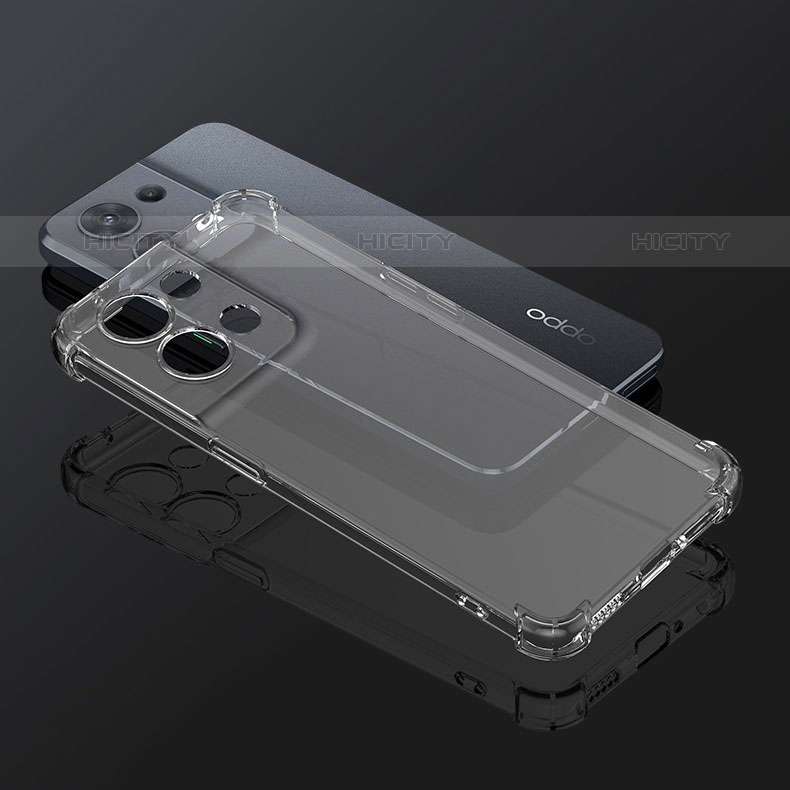 Cover Silicone Trasparente Ultra Sottile Morbida T02 per Oppo Reno8 Pro 5G Chiaro