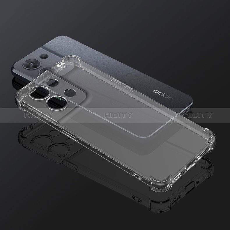 Cover Silicone Trasparente Ultra Sottile Morbida T02 per Oppo Reno9 Pro+ Plus 5G Chiaro