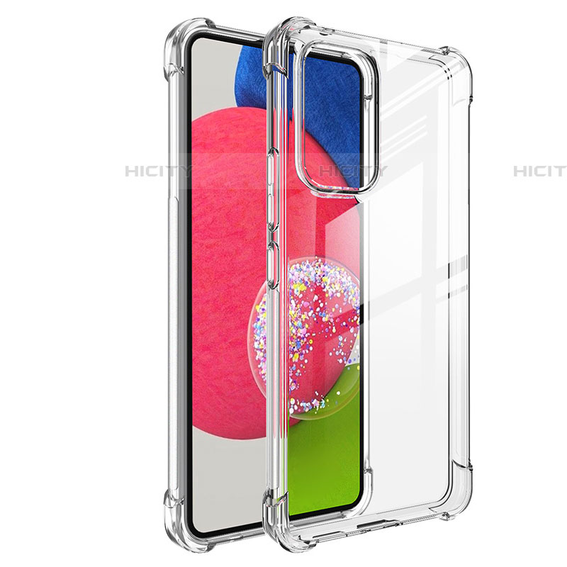 Cover Silicone Trasparente Ultra Sottile Morbida T02 per Samsung Galaxy A53 5G Chiaro