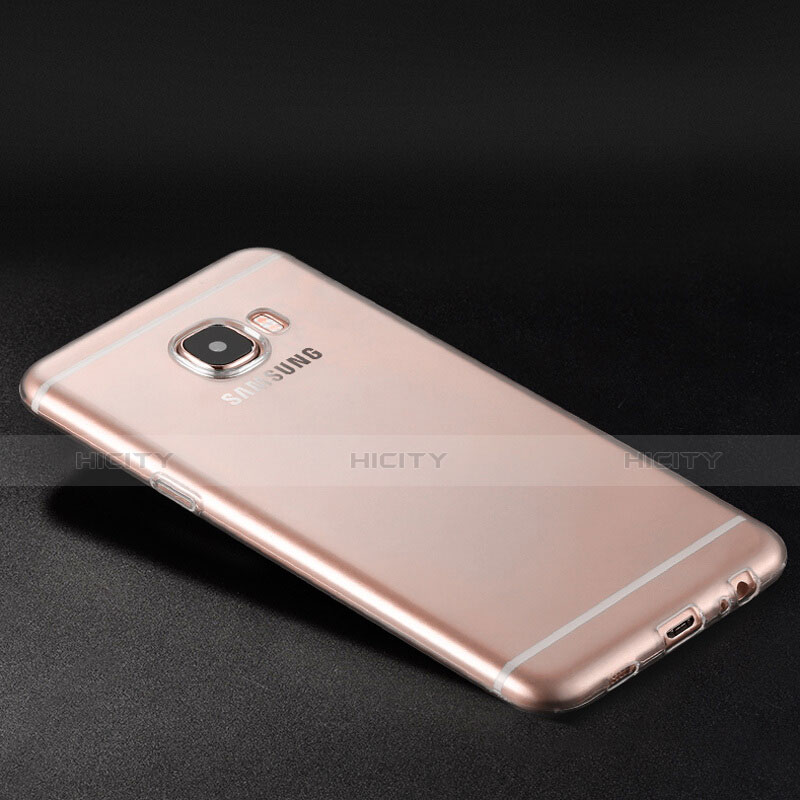 Cover Silicone Trasparente Ultra Sottile Morbida T02 per Samsung Galaxy C7 Pro C7010 Chiaro