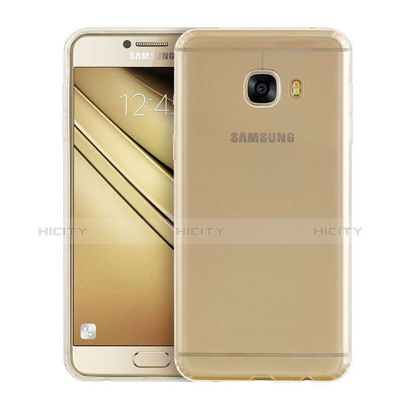 Cover Silicone Trasparente Ultra Sottile Morbida T02 per Samsung Galaxy C7 SM-C7000 Chiaro