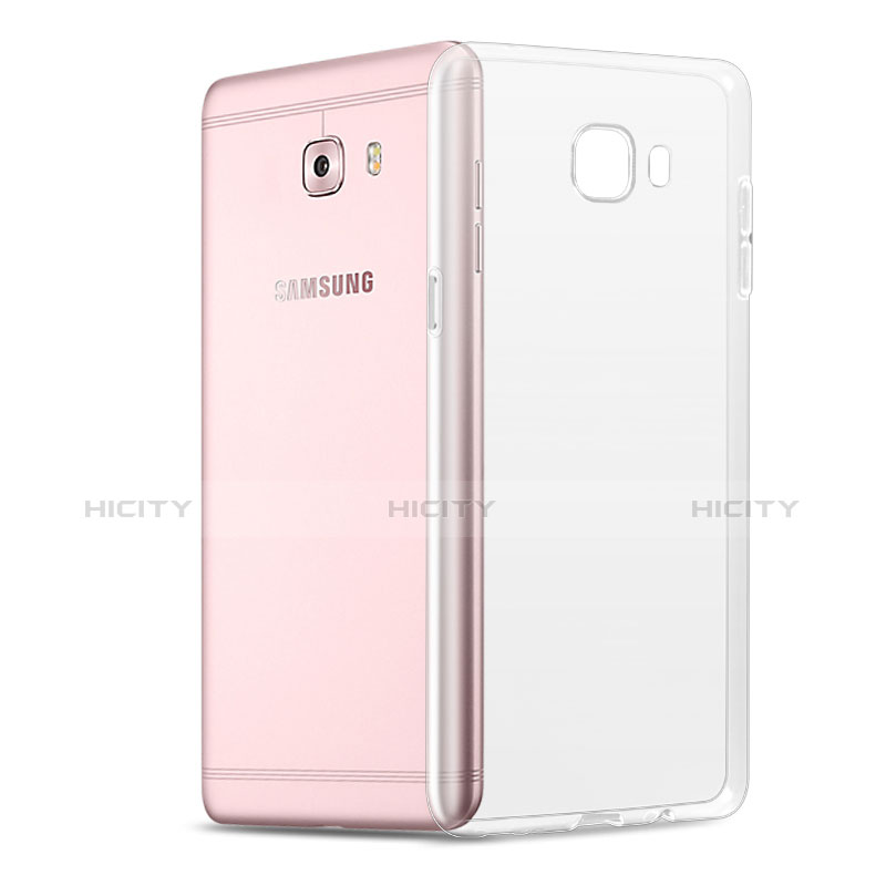 Cover Silicone Trasparente Ultra Sottile Morbida T02 per Samsung Galaxy C9 Pro C9000 Chiaro