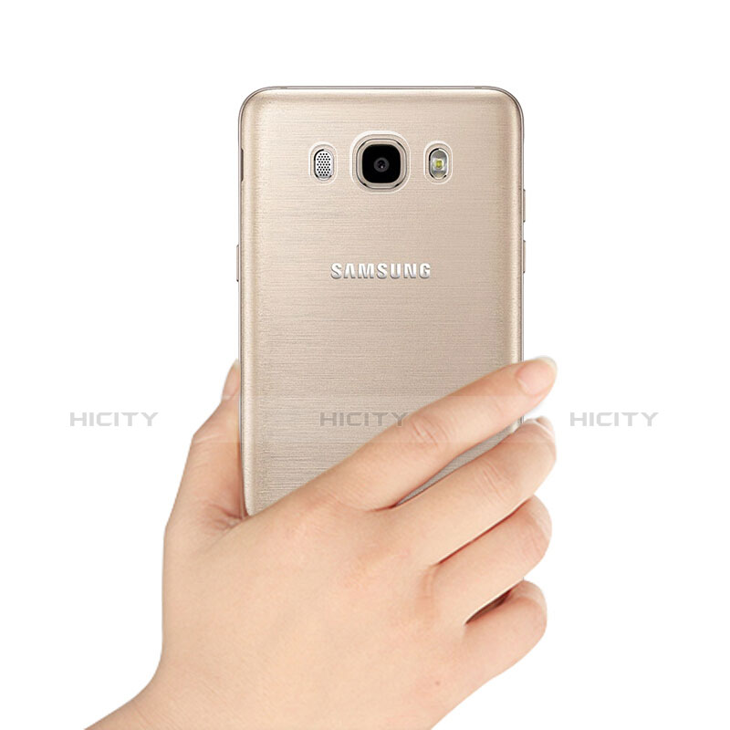 Cover Silicone Trasparente Ultra Sottile Morbida T02 per Samsung Galaxy J5 (2016) J510FN J5108 Chiaro
