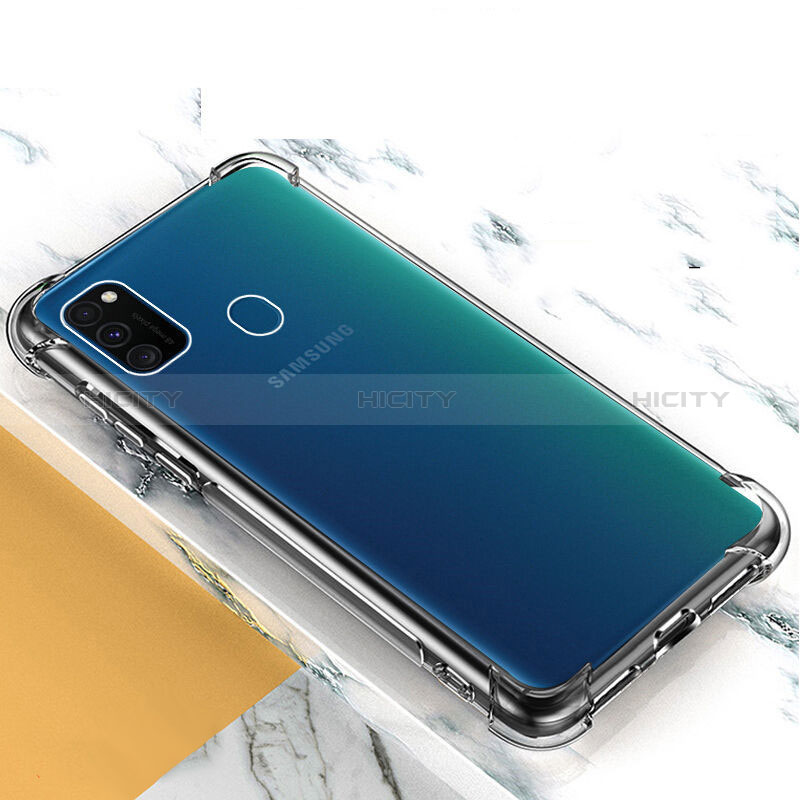 Cover Silicone Trasparente Ultra Sottile Morbida T02 per Samsung Galaxy M21 Chiaro