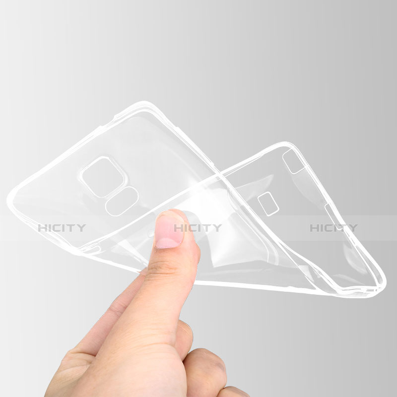 Cover Silicone Trasparente Ultra Sottile Morbida T02 per Samsung Galaxy Note 4 Duos N9100 Dual SIM Chiaro