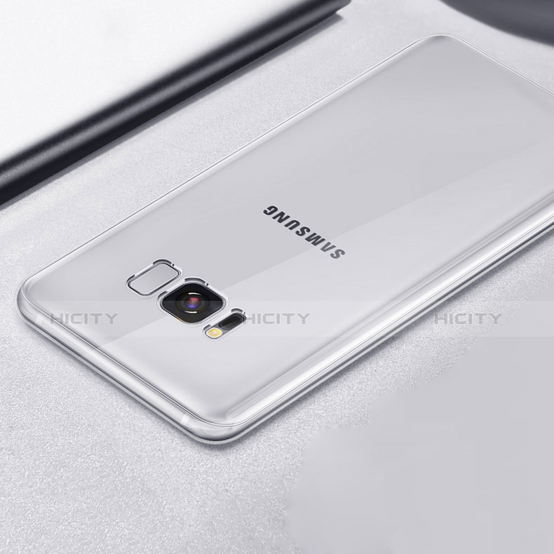 Cover Silicone Trasparente Ultra Sottile Morbida T02 per Samsung Galaxy S8 Plus Chiaro