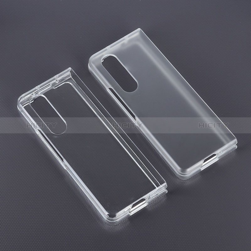 Cover Silicone Trasparente Ultra Sottile Morbida T02 per Samsung Galaxy Z Fold3 5G Chiaro