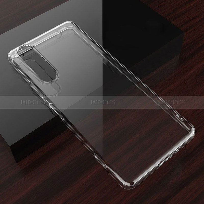 Cover Silicone Trasparente Ultra Sottile Morbida T02 per Sony Xperia 1 III Chiaro