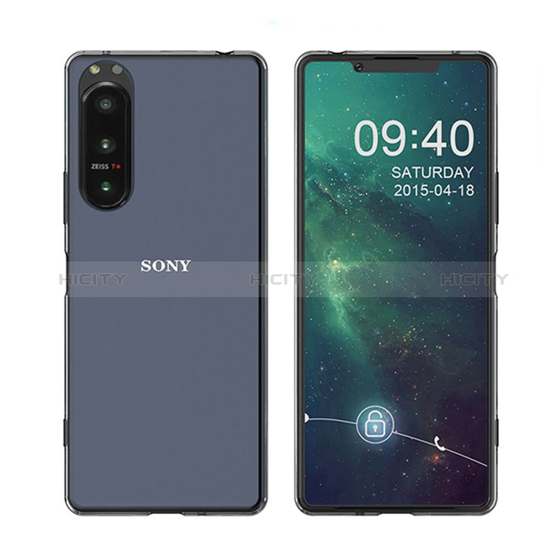 Cover Silicone Trasparente Ultra Sottile Morbida T02 per Sony Xperia 5 IV Chiaro