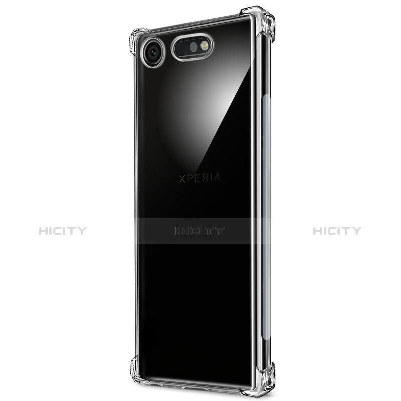 Cover Silicone Trasparente Ultra Sottile Morbida T02 per Sony Xperia XZ1 Compact Chiaro