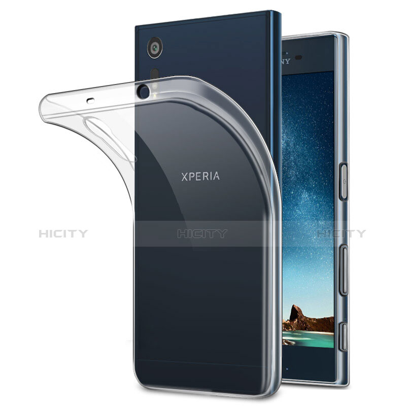 Cover Silicone Trasparente Ultra Sottile Morbida T02 per Sony Xperia XZs Chiaro