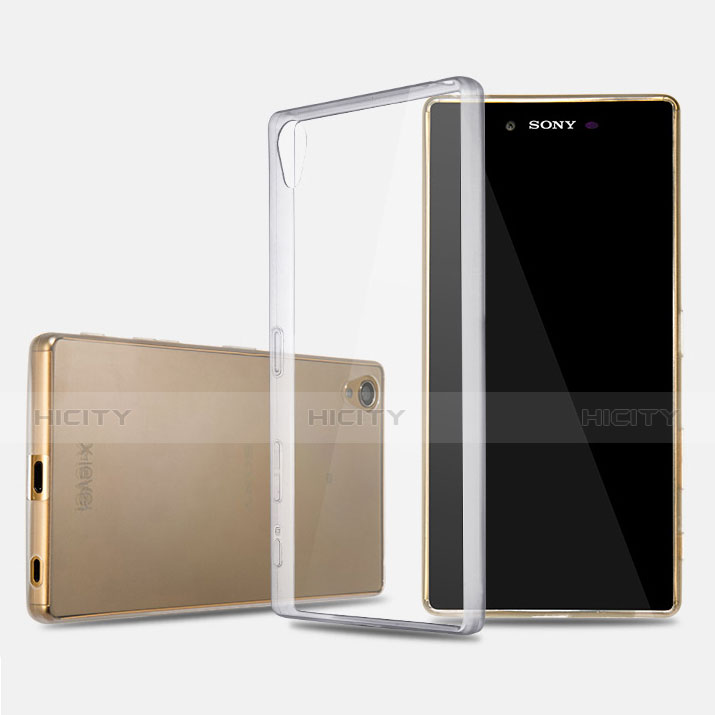 Cover Silicone Trasparente Ultra Sottile Morbida T02 per Sony Xperia Z5 Premium Chiaro