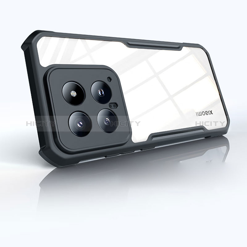 Cover Silicone Trasparente Ultra Sottile Morbida T02 per Xiaomi Mi 14 Pro 5G Nero