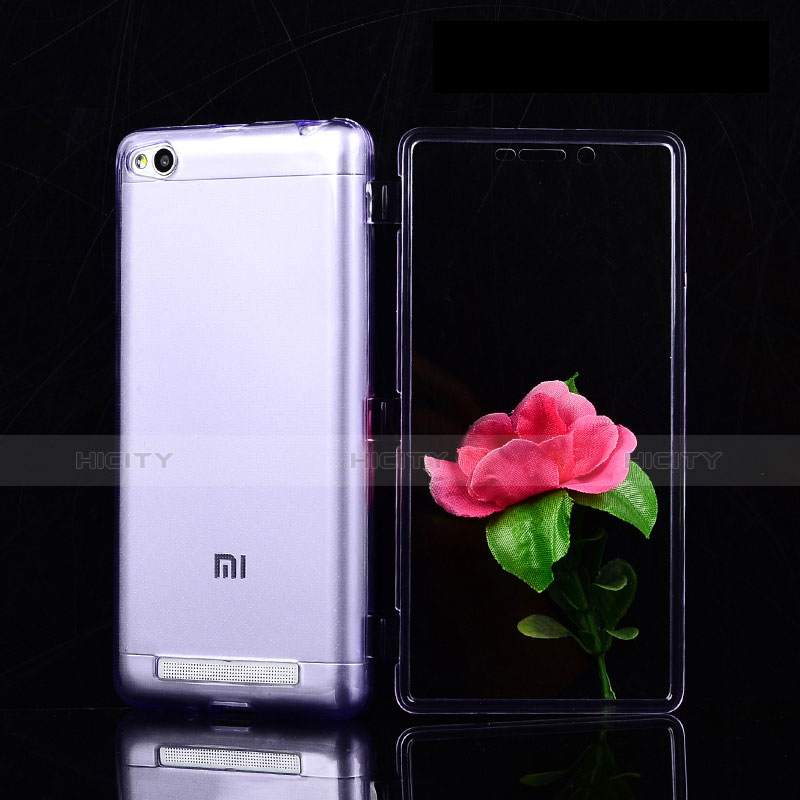 Cover Silicone Trasparente Ultra Sottile Morbida T02 per Xiaomi Redmi 3 Viola