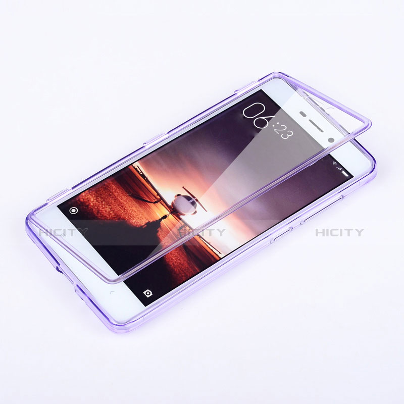 Cover Silicone Trasparente Ultra Sottile Morbida T02 per Xiaomi Redmi 3 Viola