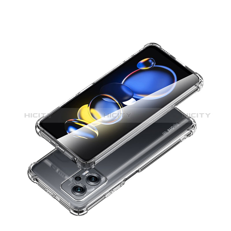 Cover Silicone Trasparente Ultra Sottile Morbida T02 per Xiaomi Redmi Note 11T Pro+ Plus 5G Chiaro