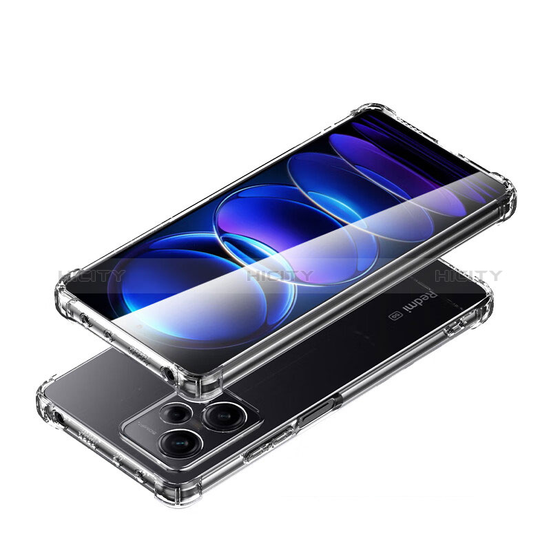 Cover Silicone Trasparente Ultra Sottile Morbida T02 per Xiaomi Redmi Note 12 Pro 5G Chiaro
