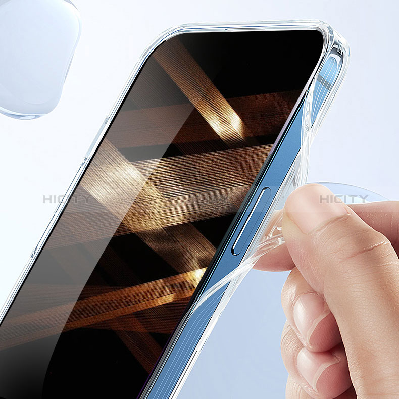 Cover Silicone Trasparente Ultra Sottile Morbida T03 per Apple iPhone 15 Chiaro