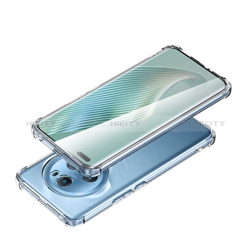 Cover Silicone Trasparente Ultra Sottile Morbida T03 per Huawei Honor Magic5 Pro 5G Chiaro