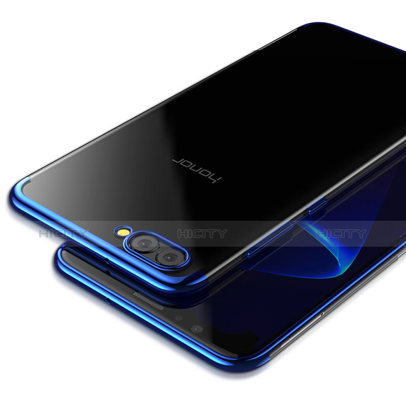 Cover Silicone Trasparente Ultra Sottile Morbida T03 per Huawei Honor V10 Blu